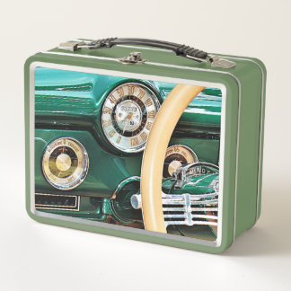 Armaturenbrett eines klassischen Autos von 1948 Metall Brotdose