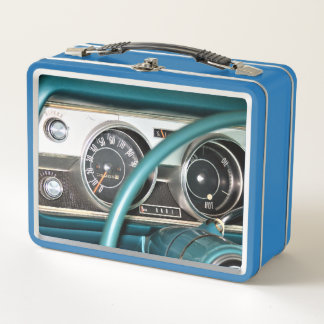 Armaturenbrett eines klassischen Autos von 1967 Metall Brotdose