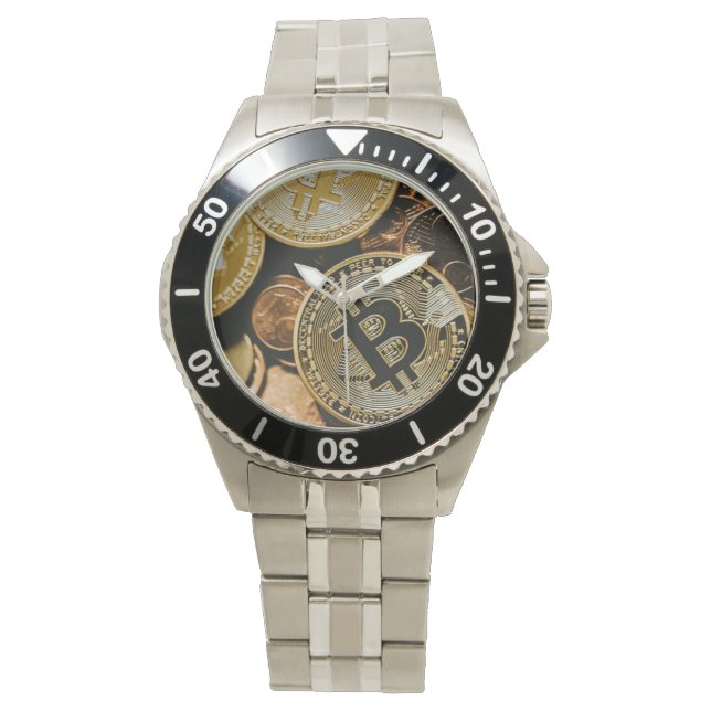 Armbanduhr aus rostfreiem Stahl (Vorderseite)