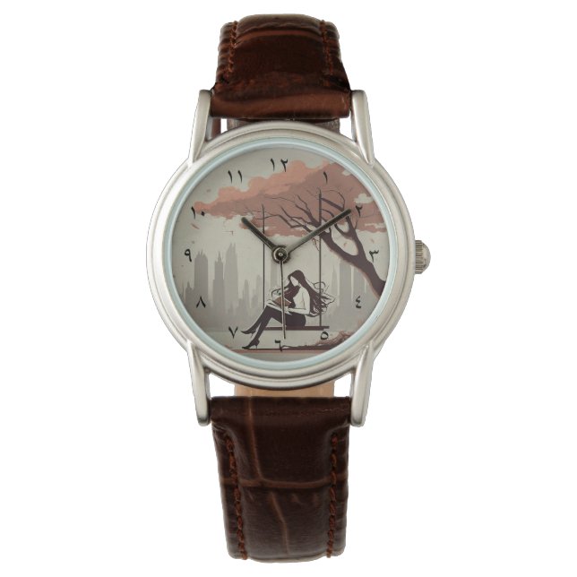 Armbanduhr für literarische Uhren (ARABIC-HINDU-Nu (Vorderseite)