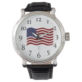 Armbanduhr für Männer - Amerikanische Flagge