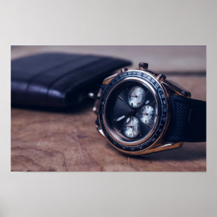 Armbanduhr mit Geldbörse Poster