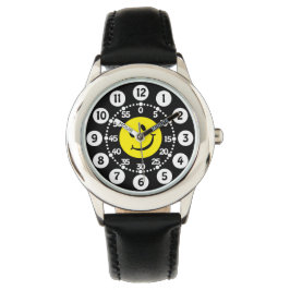 Armbanduhr, schwarz, gelb und weiß armbanduhr