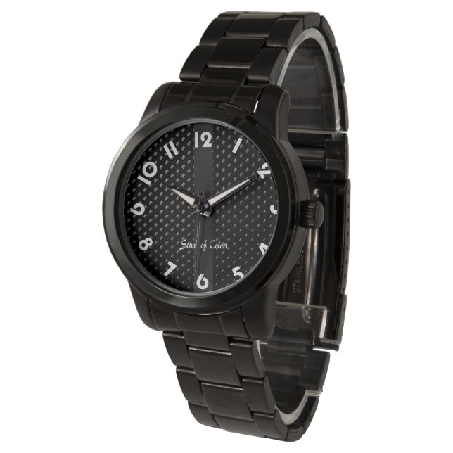 Armbanduhr "Schwarze Eleganz" (Schrägansicht)