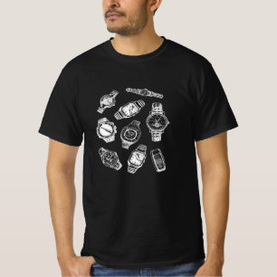 Armbanduhren, Luxus-Uhren-Uhr T-Shirt