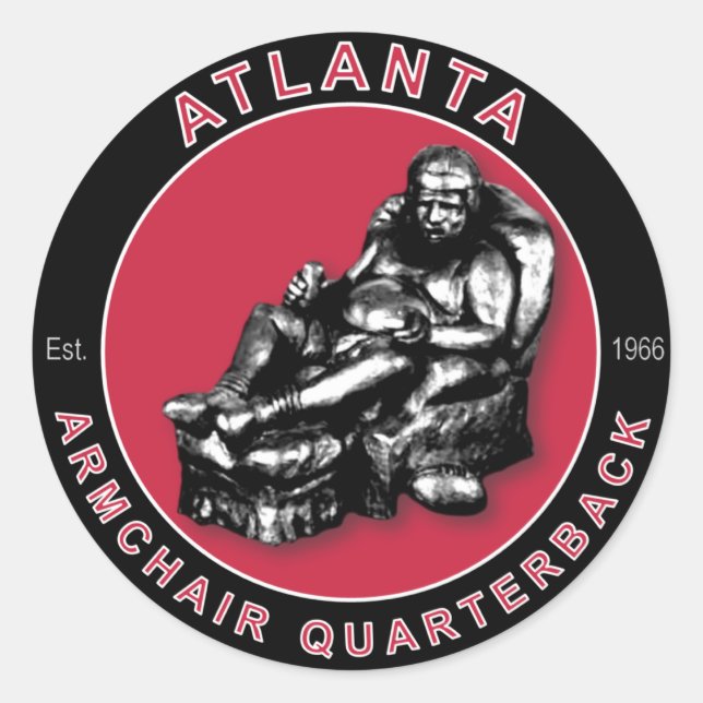 ARMCHAIR QB - Atlanta Runder Aufkleber (Vorderseite)