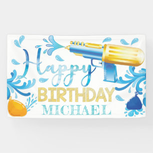 Arme à eau Anniversaire Personnalisé Bannière