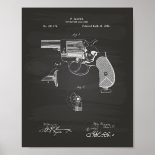Arme de police 1881 Brevet - Tableau noir