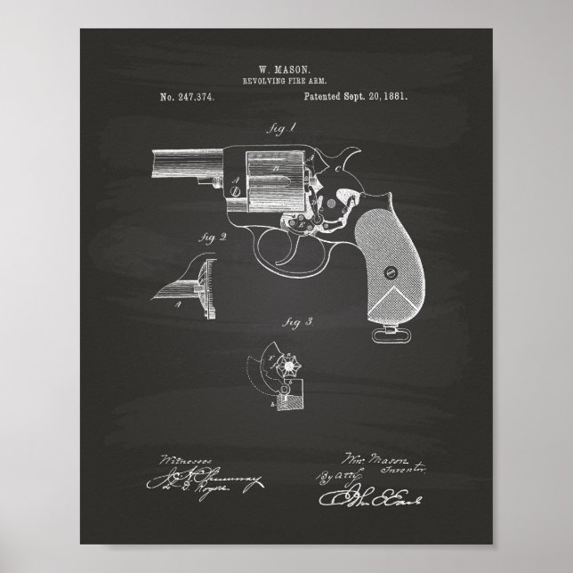Arme de police 1881 Brevet - Tableau noir (Devant)