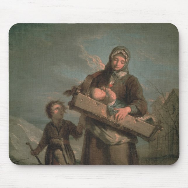 Arme Frau mit Kindern Mousepad (Vorne)
