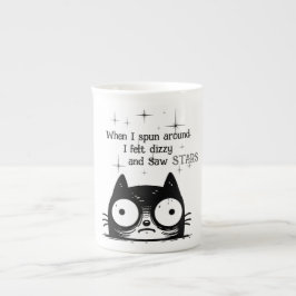 Arme Katze, ich bin schwindlig, Niedliche Katzensp Prozellantasse