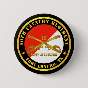 Armee - 10. Kavallerie-Regiment - Fort Concho, TX Button