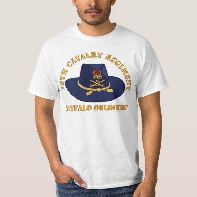 Armee - 10. Kavallerie Regiment w Cav Hat T-Shirt (Vorderseite)