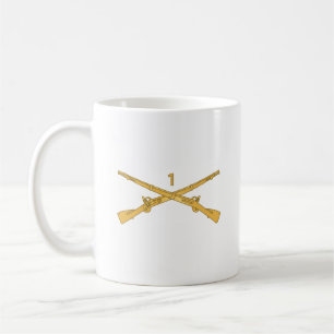 Armee - 1. Abteilung für Infanterie - zwei TXT Kaffeetasse