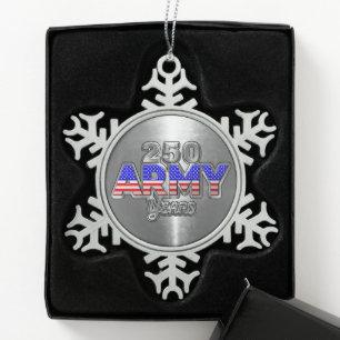 ARmee 250 JAHRE Schneeflocken Zinn-Ornament