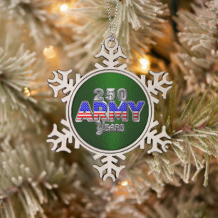 ARmee 250 JAHRE Schneeflocken Zinn-Ornament
