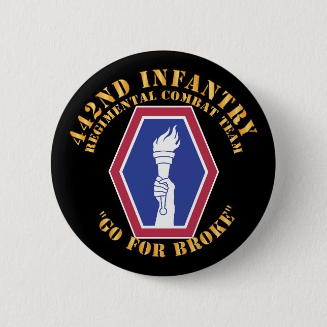 Armee - 442. Infanteriekampfteam Button (Vorderseite)