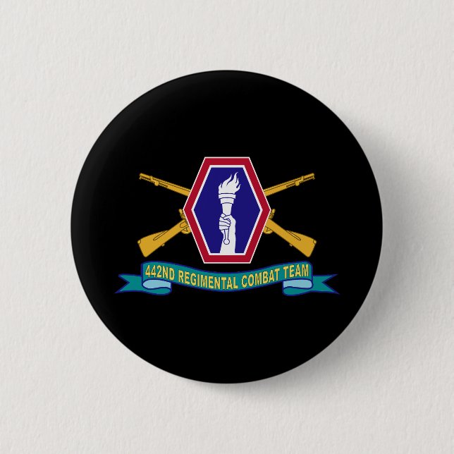 Armee - 442. Infanteriekampfteam w Br Button (Vorderseite)