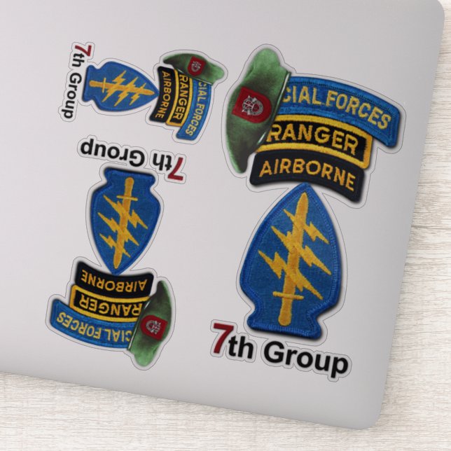 Armee 7th Special Forces Group SFG Kontur-Aufklebe Aufkleber (Detail)