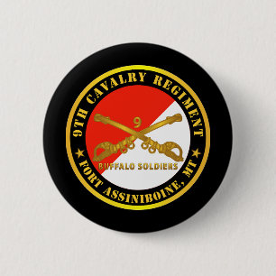 Armee - 9. Kavallerie-Regime - Fort Assiniboine, M Button