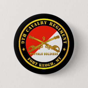 Armee - 9th Cavalry Regiment - Fort Keogh, MT - Bu Button