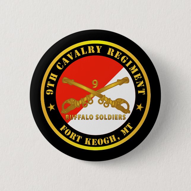 Armee - 9th Cavalry Regiment - Fort Keogh, MT - Bu Button (Vorderseite)