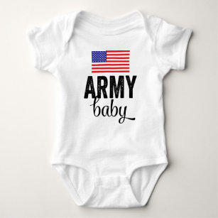 Armee-Baby mit USA-Flagge Baby Strampler