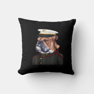 Armee-Bulldogge-Militär-Bewaffneter-Hund-Vater-Mut Kissen