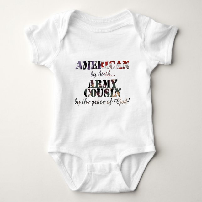 Armee-Cousin-Anmut des Gottes Baby Strampler (Vorderseite)