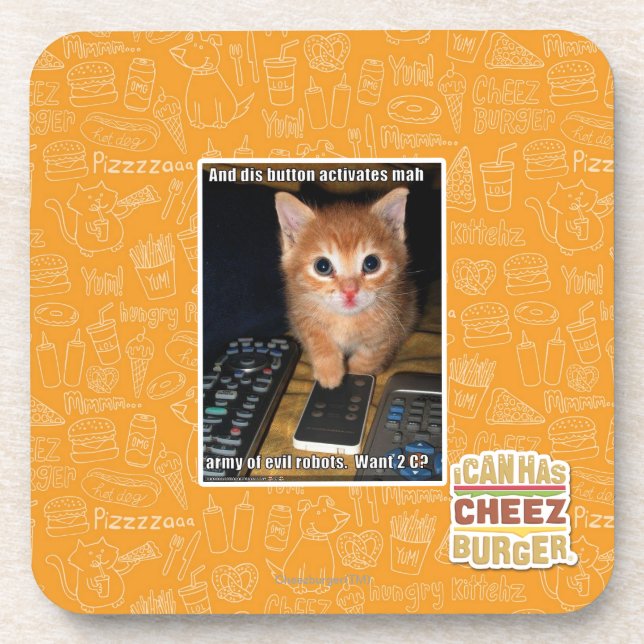 Armee der schlechten Roboter Getränkeuntersetzer (Vorderseite)