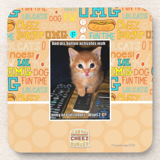 Armee der schlechten Roboter Getränkeuntersetzer (Vorderseite)