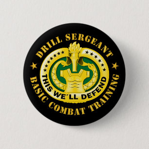 Armee - Drill Sgt Abzeichen - grundlegende Kampfsc Button