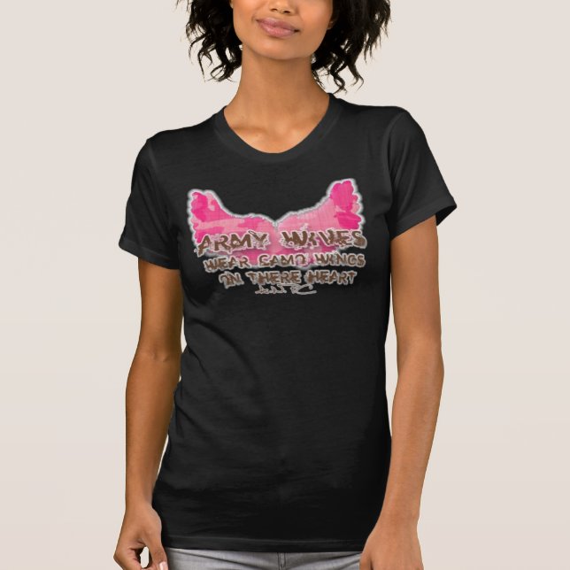 Armee-Ehefrau-Flügel T-Shirt (Vorderseite)