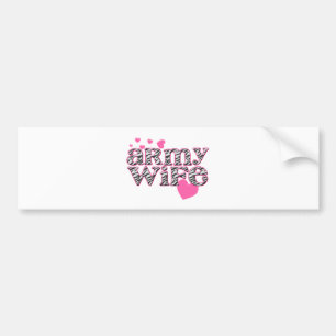 Armee-Ehefrau [Zebradruck] Autoaufkleber