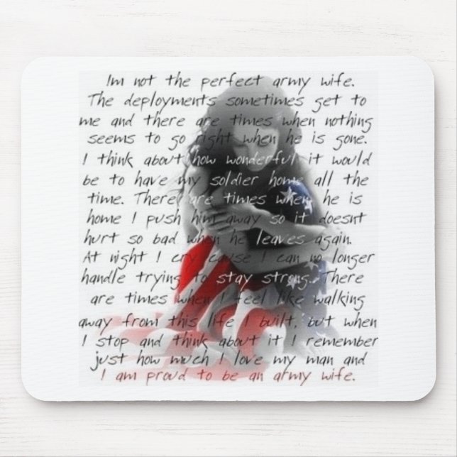Armee-Ehefraugedicht Mousepad (Vorne)