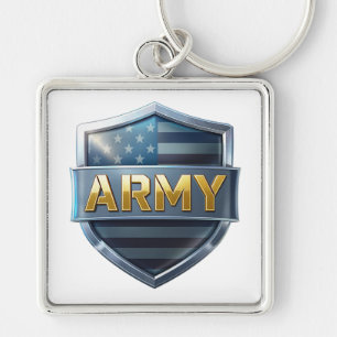 Armee-Emblem-Design Schlüsselanhänger