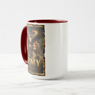 Armee-Emblem mit Flagge und Adler Tasse