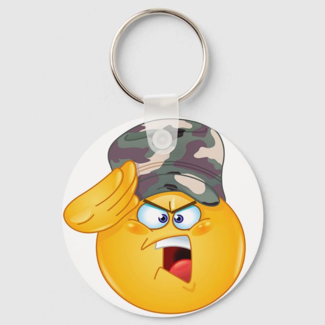 Armee Emoji Schlüsselanhänger (Vorderseite)