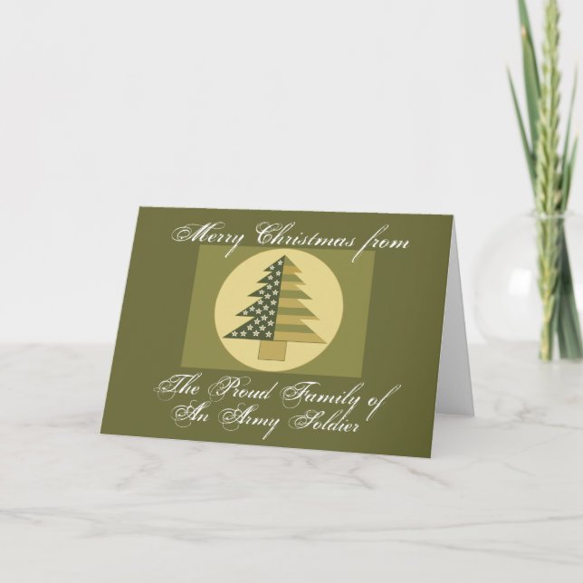 ARMEE-FAMILIEN-WEIHNACHTSkarte Feiertagskarte (Vorderseite)