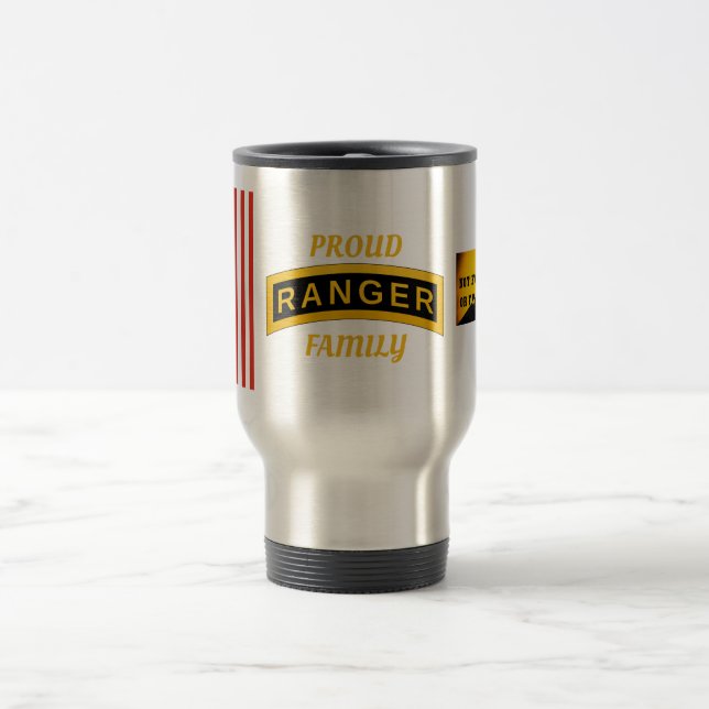Armee-Förster-Schulvorsprung - stolze Familie - Reisebecher (Mittel)