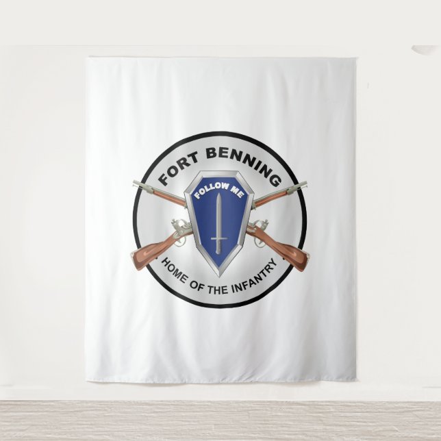 Armee - Fort Benning, GA - Zuhause der Infanterie Wandteppich (Vorderseite)