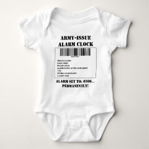 Armee-Frage-Wecker--- Baby Strampler