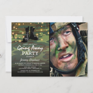 Armee geht weg Foto Party Einladung