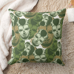 Armee-Grün Camouflage-Totenkopf-Muster Kissen