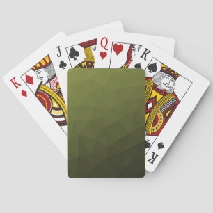 Armee-grün-oliv-gradiender geometrischer Maschenmu Spielkarten