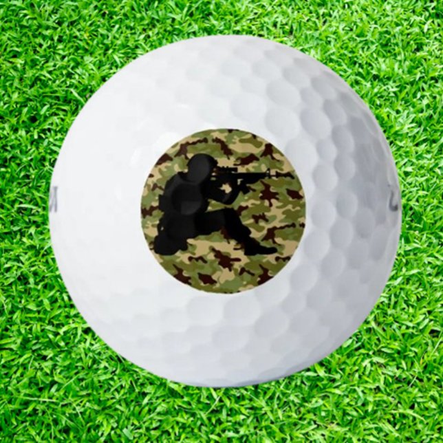 Armee-Grün-Tarnung Golfball (Discover the perfect military gift for golfers! )