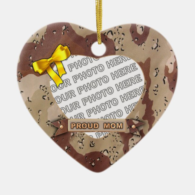 Armee-Herz-Foto-Verzierung Keramik Ornament (Vorne)