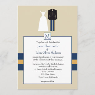 Armee-Hochzeits-Einladung Einladung