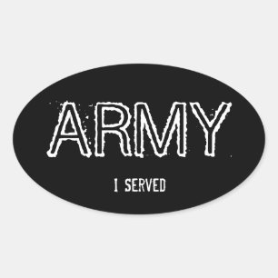 Armee "I Served" Ovaler Aufkleber