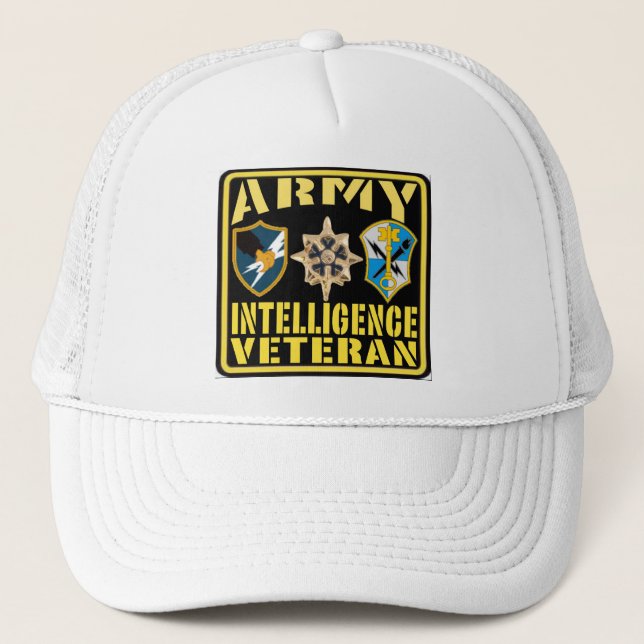 Armee-Intelligenz-Veteran Truckerkappe (Vorderseite)